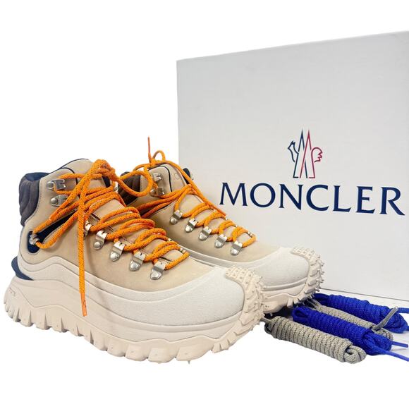 Moncler Trailgrip GTX High Hiking Boots Gore-Tex Beige Size 39 - Picture 2 of 12